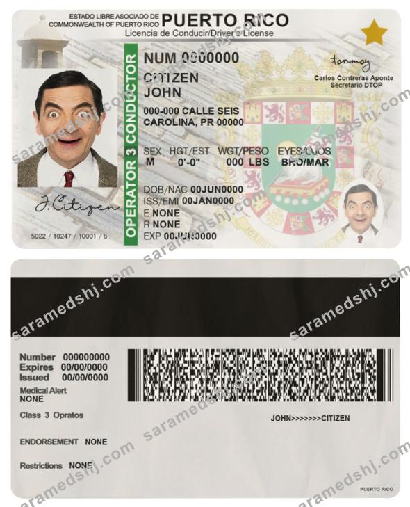 Puerto Rico driving license